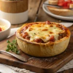 This cheesy pizza bowl recipe comes out of the oven hot and bubbling – the perfect low-carb meal for any day.