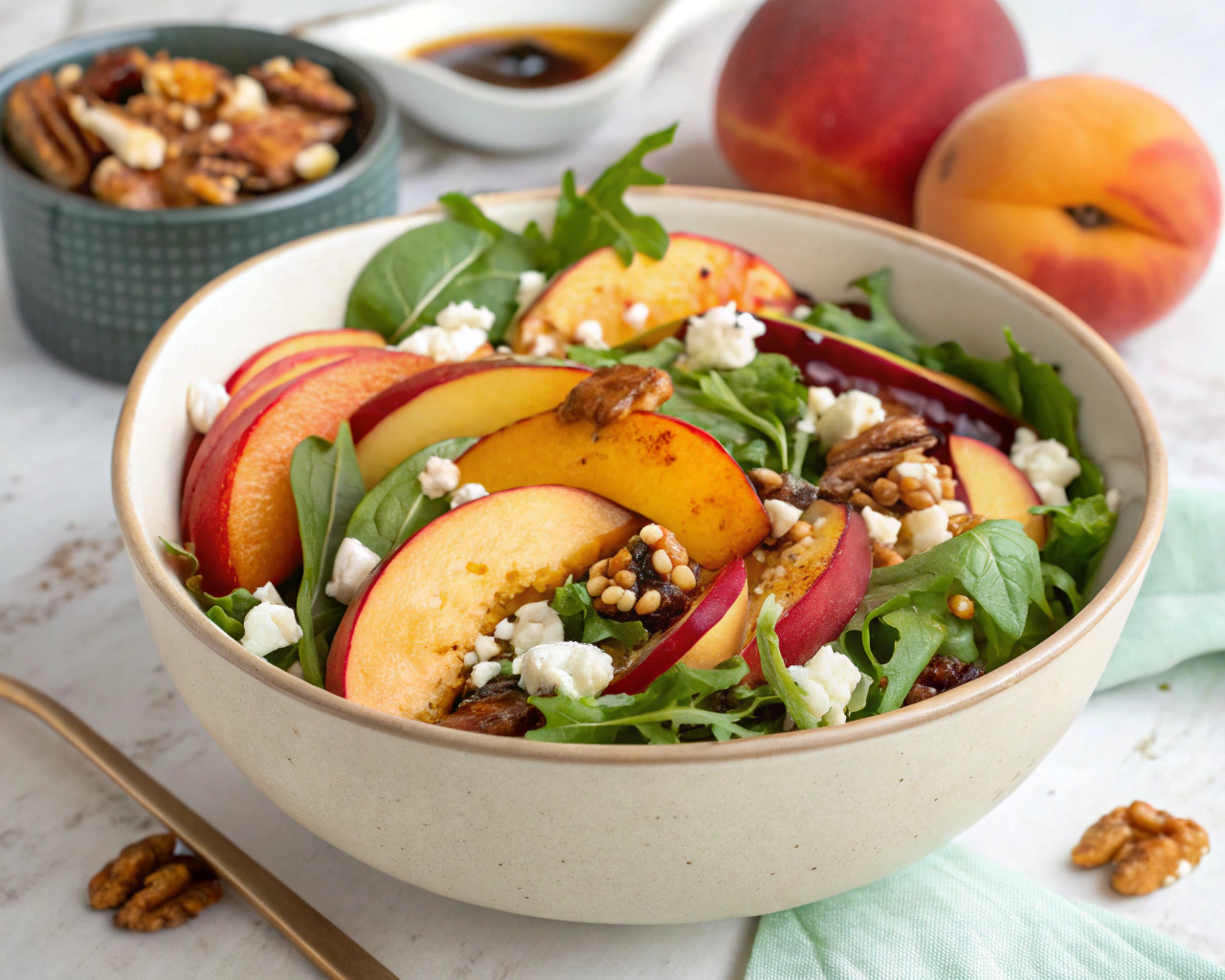 Fresh Peach Salad in a Bowl Peach Salad Recipes: A Fresh, Flavorful Delight for Every Occasion