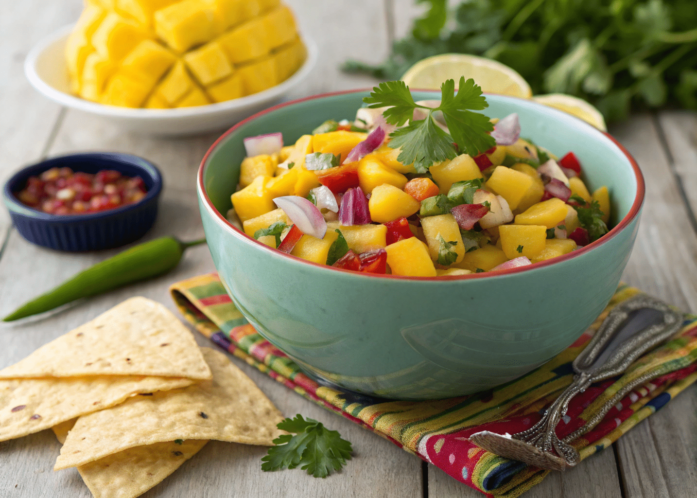 Fresh Pineapple Mango Salsa Bowl Pineapple Mango Salsa: A Burst of Tropical Flavor in Every Bite