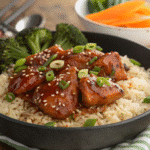 one pan honey bbq chicken rice One-Pan Honey BBQ Chicken Rice