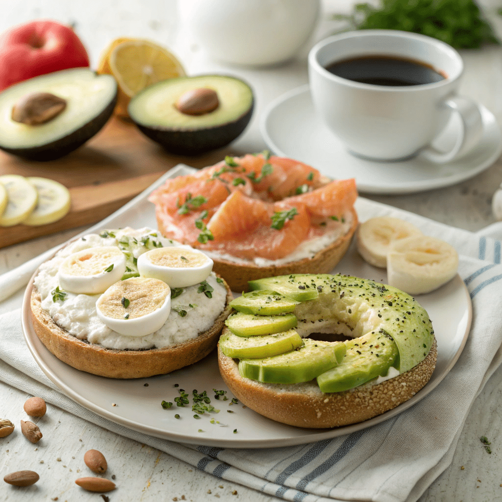 Healthy Greek Yogurt Bagels Served with Toppings Healthy Greek Yogurt Bagels – A Simple & Nutritious Homemade Delight