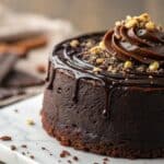 Dark Chocolate Fudge Cake 3 close up dark chocolate fudge cake Dark Chocolate Fudge Cake