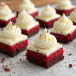 Red Velvet Bottom Cheesecake Mini Brownies 3 close up of red velvet bottom cheesecake mini brow Red Velvet Bottom Cheesecake Mini Brownies