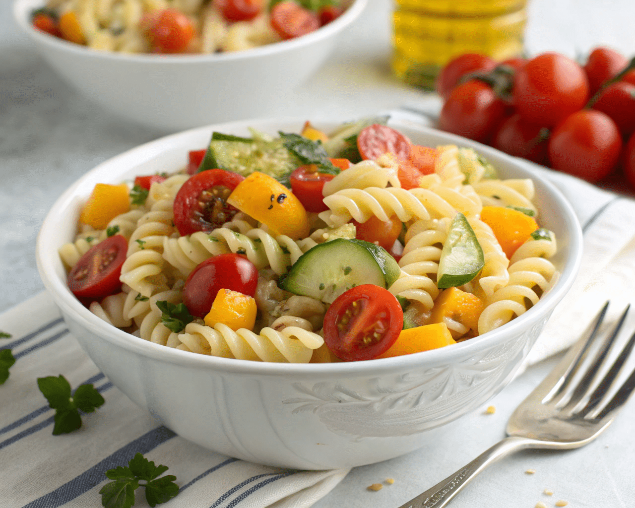 easy cold pasta saad 2 Easy Cold Pasta Salad Recipe