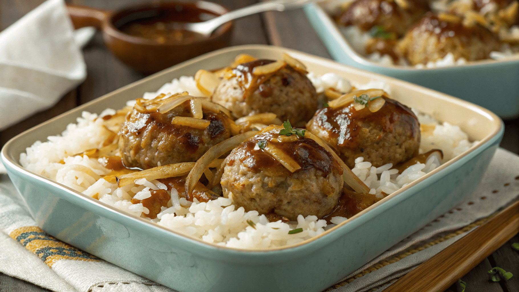 honey garlic meatball rice bake Honey Garlic Meatball Rice Bake – Easy, Flavorful, and Comforting