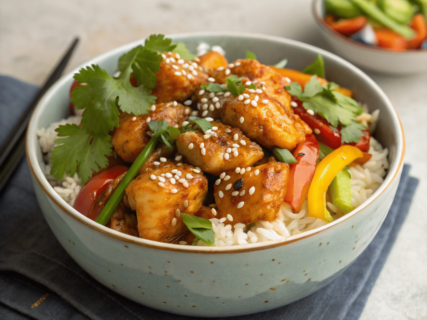 hot honey chicken bowl 1 Hot Honey Chicken Bowl