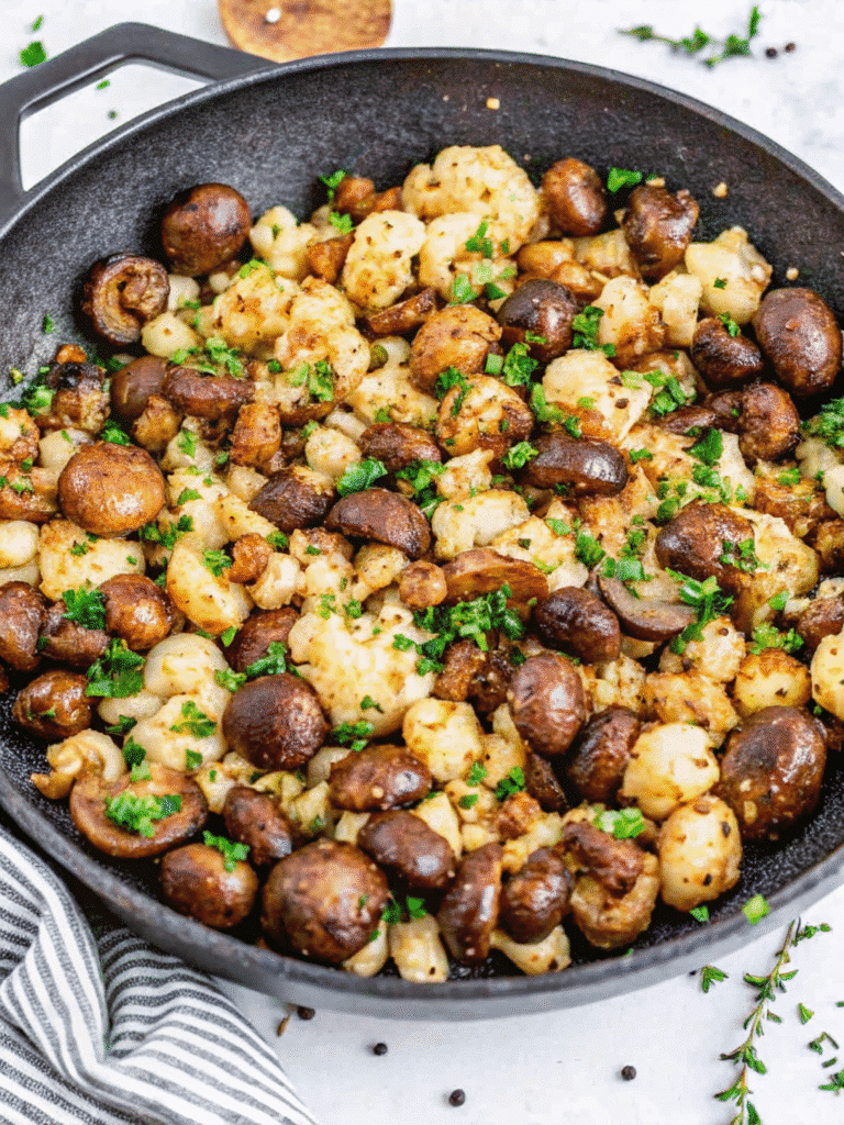 Garlic Cauliflower Mushroom Skillet – A Flavorful One-Pan Weeknight Favorite 6 mushroom califlower skillet 1 10 1229x1536 1 Garlic Cauliflower Mushroom Skillet – A Flavorful One-Pan Weeknight Favorite