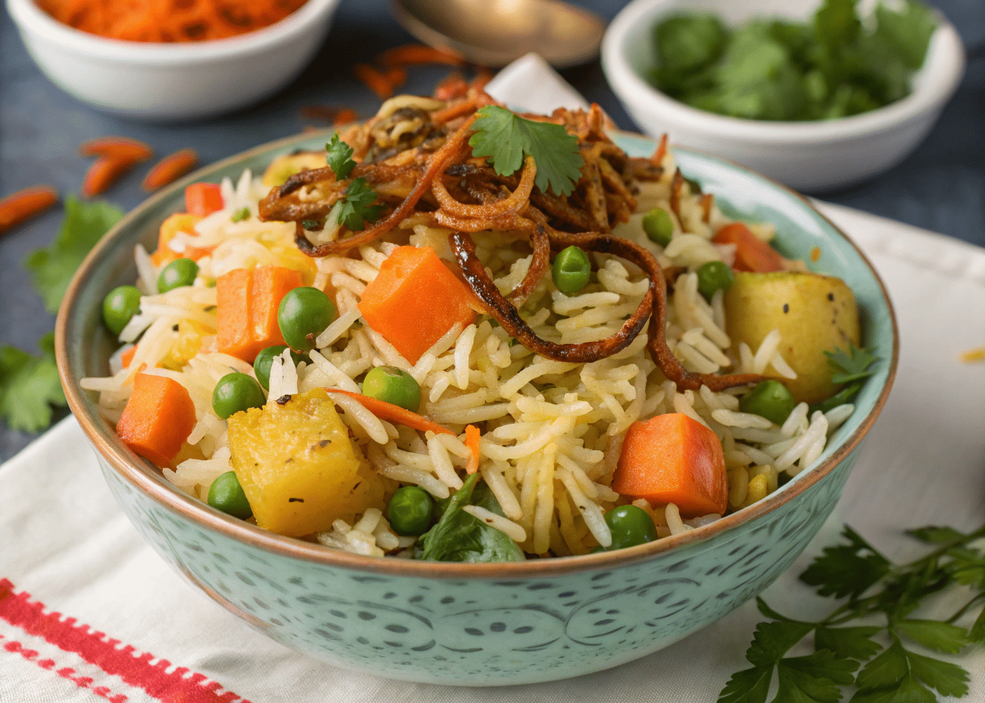 vegetable biryani 1 Easy Vegetable Biryani