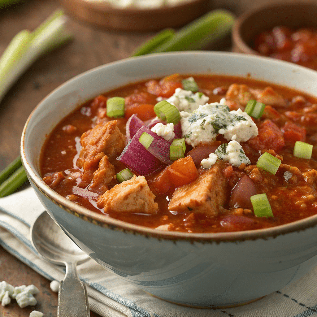 buffalo chicken chili 2 Buffalo Chicken Chili Recipe You Will Crave for Cozy Nights, Bold Flavor, and Comfort in Every Bowl
