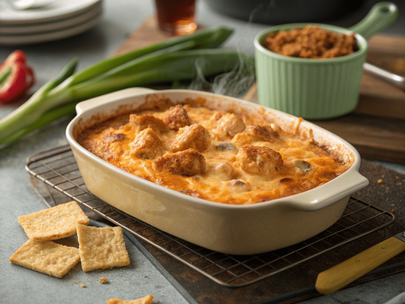 buffalo chicken dip oven 2 Healthy Buffalo Chicken Dip Oven