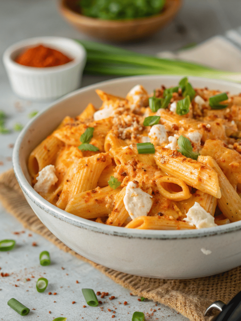 buffalo chicken dip pasta 3 Buffalo Chicken Dip Pasta Recipe