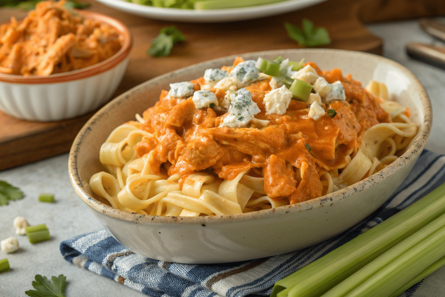 Buffalo Chicken Dip Pasta Recipe