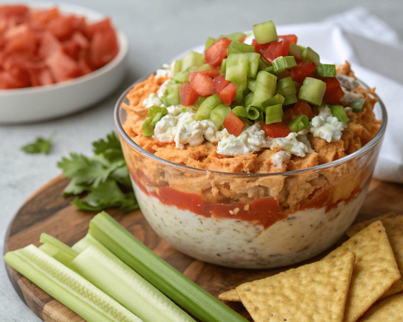 buffalo chicken salad dip 1 Healthy Buffalo Chicken Salad Dip Recipe