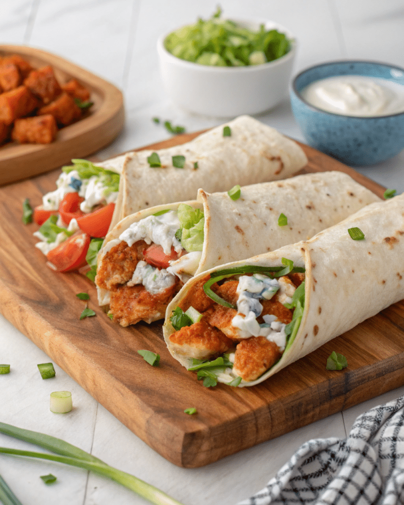 buffalo chicken wraps 1 Buffalo Chicken Wraps: Easy-to-Make Wraps You’ll Love