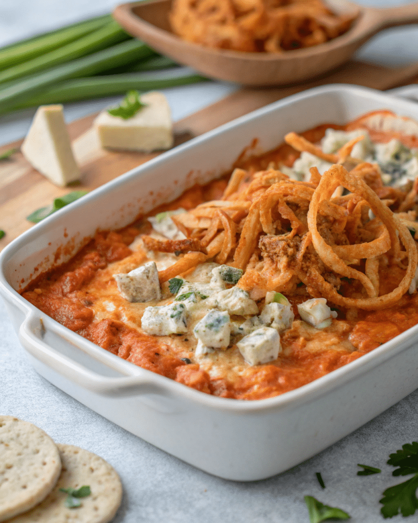high protein buffalo chicken dip 2 High Protein Buffalo Chicken Dip: The Ultimate Game-Day Snack Everyone Will Love