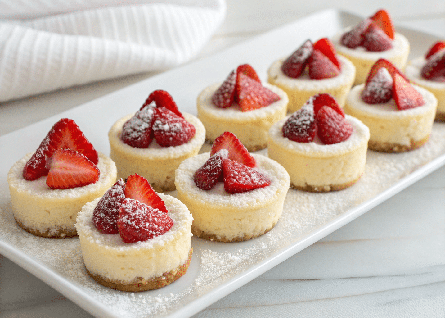 strawberry cheesecake bites 1 Strawberry Cheesecake Bites Warm Story or Memory Behind the Dish