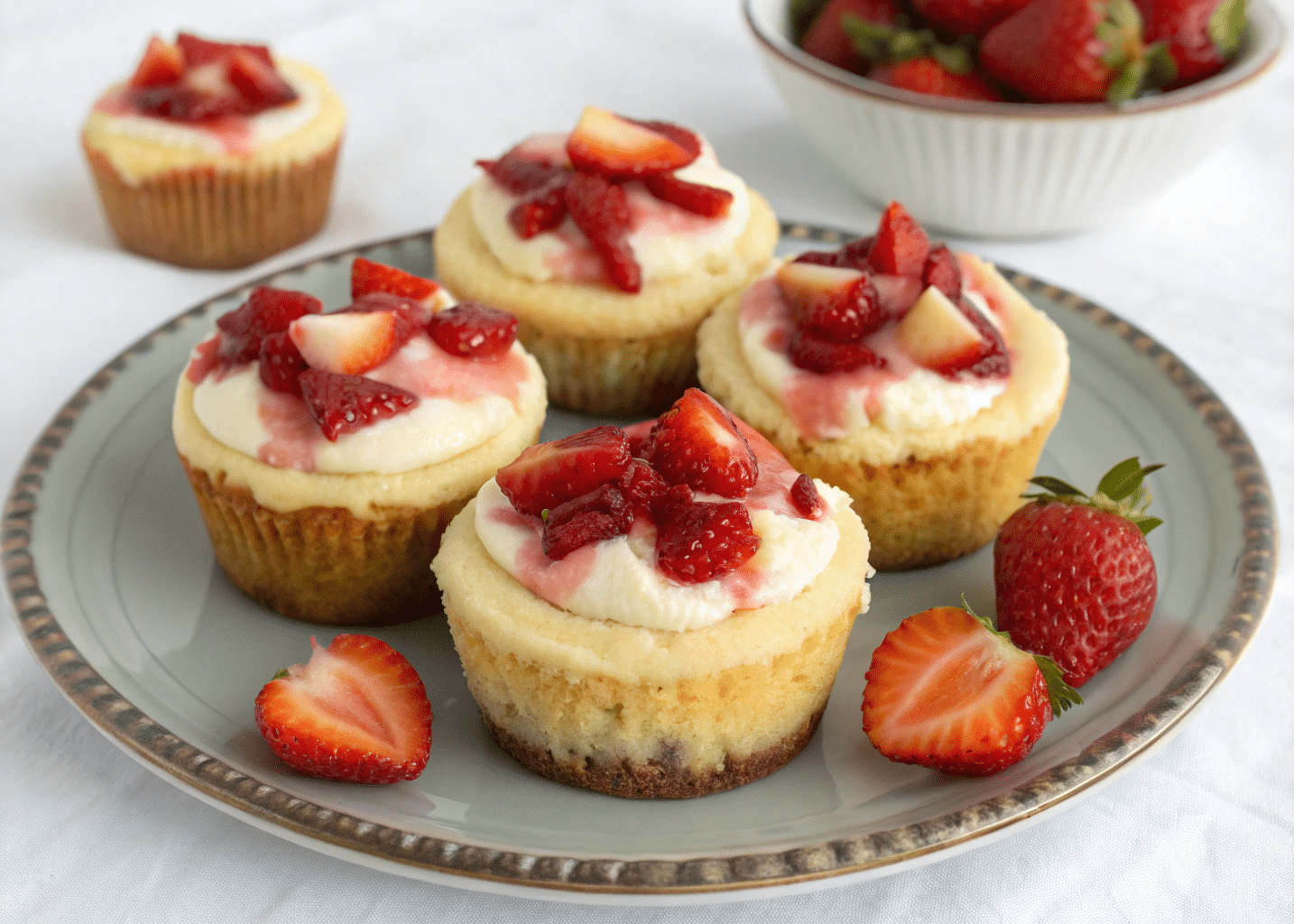 strawberry cheesecake muffins Strawberry Cheesecake Muffins